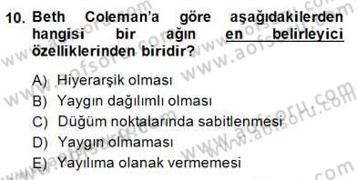 Dijital İletişim ve Yeni Medya Dersi 2014 - 2015 Yılı (Final) Dönem Sonu Sınavı 10. Soru