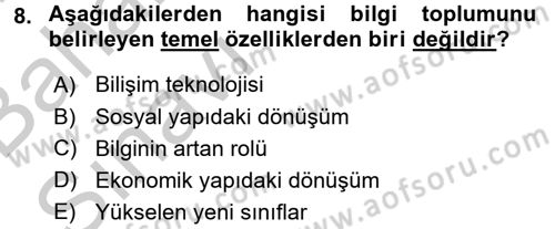 Dijital İletişim ve Yeni Medya Dersi 2016 - 2017 Yılı (Vize) Ara Sınav Soruları 8. Soru