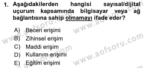 Dijital İletişim ve Yeni Medya Dersi 2016 - 2017 Yılı (Final) Dönem Sonu Sınav Soruları 1. Soru