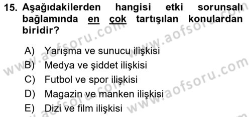 Dijital İletişim ve Yeni Medya Dersi 2017 - 2018 Yılı (Vize) Ara Sınav Soruları 15. Soru