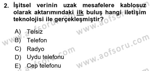 Dijital İletişim ve Yeni Medya Dersi 2017 - 2018 Yılı (Vize) Ara Sınav Soruları 2. Soru