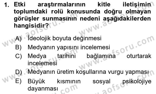 Dijital İletişim ve Yeni Medya Dersi 2017 - 2018 Yılı (Final) Dönem Sonu Sınav Soruları 1. Soru