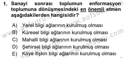 Dijital İletişim ve Yeni Medya Dersi 2018 - 2019 Yılı 3 Ders Sınav Soruları 1. Soru