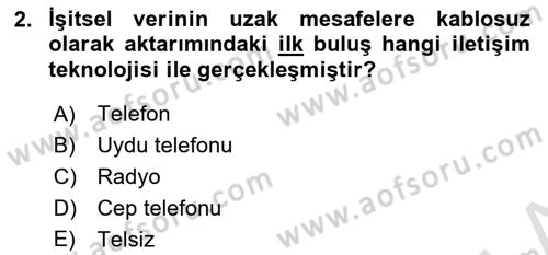Dijital İletişim ve Yeni Medya Dersi 2018 - 2019 Yılı 3 Ders Sınav Soruları 2. Soru