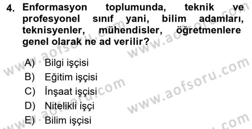 Dijital İletişim ve Yeni Medya Dersi 2018 - 2019 Yılı 3 Ders Sınav Soruları 4. Soru