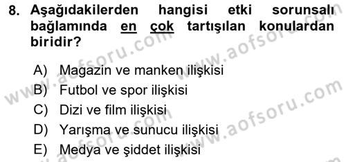 Dijital İletişim ve Yeni Medya Dersi 2018 - 2019 Yılı 3 Ders Sınav Soruları 8. Soru