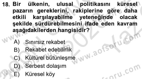 Dijital İletişim ve Yeni Medya Dersi 2020 - 2021 Yılı Yaz Okulu Sınav Soruları 18. Soru