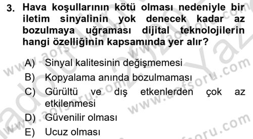 Dijital İletişim ve Yeni Medya Dersi 2020 - 2021 Yılı Yaz Okulu Sınav Soruları 3. Soru