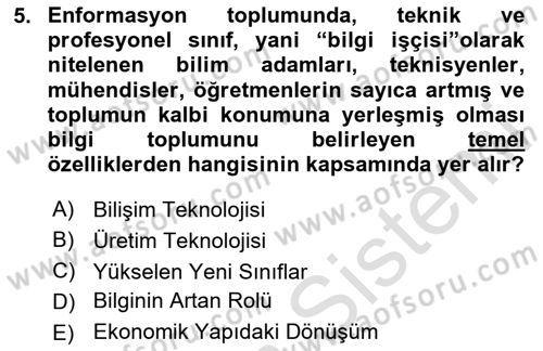 Dijital İletişim ve Yeni Medya Dersi 2020 - 2021 Yılı Yaz Okulu Sınav Soruları 5. Soru