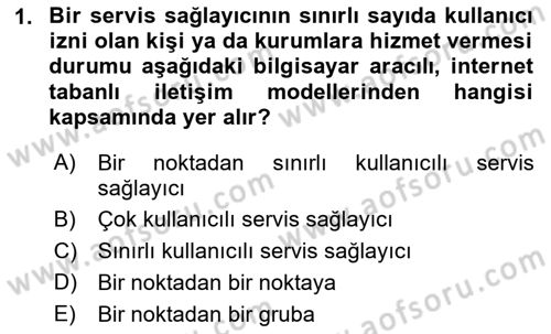 Dijital İletişim ve Yeni Medya Dersi 2021 - 2022 Yılı (Vize) Ara Sınav Soruları 1. Soru