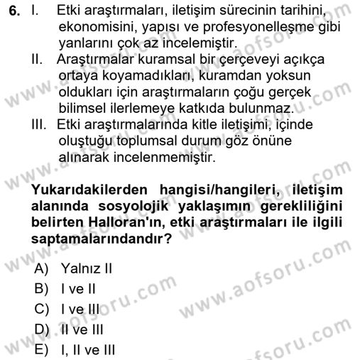 Dijital İletişim ve Yeni Medya Dersi 2021 - 2022 Yılı (Vize) Ara Sınav Soruları 6. Soru