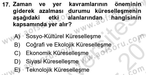 Dijital İletişim ve Yeni Medya Dersi 2021 - 2022 Yılı (Final) Dönem Sonu Sınav Soruları 17. Soru