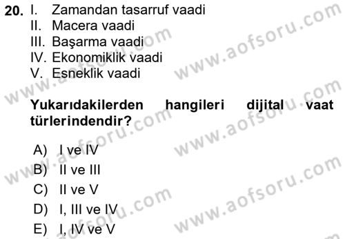 Dijital İletişim ve Yeni Medya Dersi 2021 - 2022 Yılı (Final) Dönem Sonu Sınav Soruları 20. Soru
