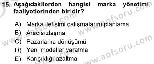 Dijital İletişim ve Yeni Medya Dersi 2022 - 2023 Yılı Yaz Okulu Sınav Soruları 15. Soru