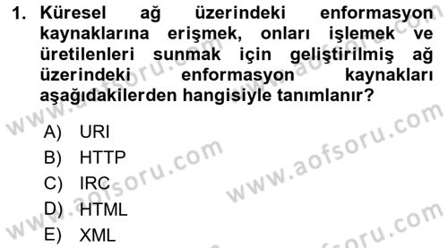 Dijital İletişim ve Yeni Medya Dersi 2023 - 2024 Yılı (Vize) Ara Sınav Soruları 1. Soru