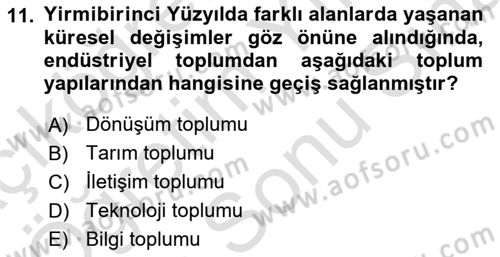 Dijital İletişim ve Yeni Medya Dersi 2023 - 2024 Yılı (Final) Dönem Sonu Sınav Soruları 11. Soru