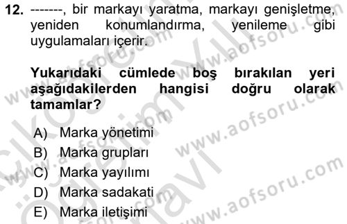 Dijital İletişim ve Yeni Medya Dersi 2023 - 2024 Yılı Yaz Okulu Sınav Soruları 12. Soru