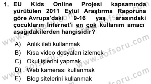 Dijital İletişim ve Yeni Medya Dersi 2024 - 2025 Yılı Yaz Okulu Sınav Soruları 1. Soru