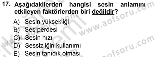 İkna Edici İletişim Dersi 2013 - 2014 Yılı Tek Ders Sınavı 17. Soru