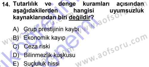 İkna Edici İletişim Dersi 2014 - 2015 Yılı (Vize) Ara Sınavı 14. Soru