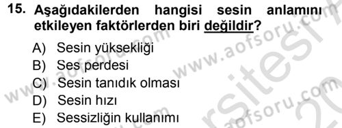 İkna Edici İletişim Dersi 2014 - 2015 Yılı Tek Ders Sınavı 15. Soru