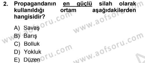 İkna Edici İletişim Dersi 2014 - 2015 Yılı Tek Ders Sınavı 2. Soru