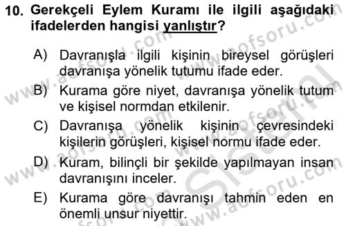İkna Edici İletişim Dersi 2022 - 2023 Yılı (Vize) Ara Sınav Soruları 10. Soru