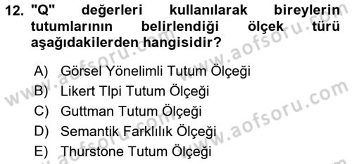 İkna Edici İletişim Dersi 2022 - 2023 Yılı (Vize) Ara Sınav Soruları 12. Soru
