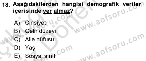 İkna Edici İletişim Dersi 2022 - 2023 Yılı (Vize) Ara Sınav Soruları 18. Soru