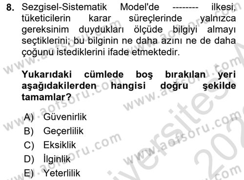 İkna Edici İletişim Dersi 2022 - 2023 Yılı (Vize) Ara Sınav Soruları 8. Soru