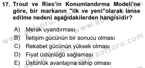İkna Edici İletişim Dersi 2022 - 2023 Yılı (Final) Dönem Sonu Sınav Soruları 17. Soru