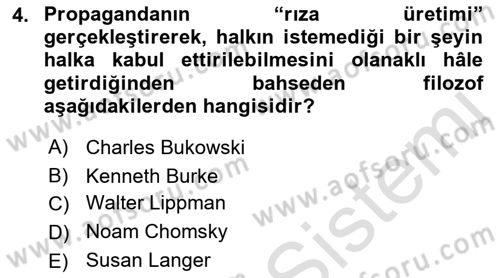 İkna Edici İletişim Dersi 2022 - 2023 Yılı (Final) Dönem Sonu Sınav Soruları 4. Soru