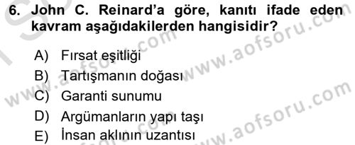 İkna Edici İletişim Dersi 2022 - 2023 Yılı (Final) Dönem Sonu Sınav Soruları 6. Soru