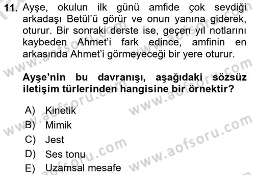 İkna Edici İletişim Dersi 2022 - 2023 Yılı Yaz Okulu Sınav Soruları 11. Soru