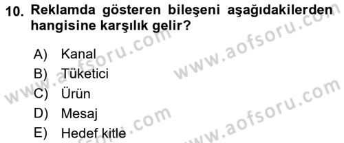 İkna Edici İletişim Dersi 2023 - 2024 Yılı Yaz Okulu Sınav Soruları 10. Soru