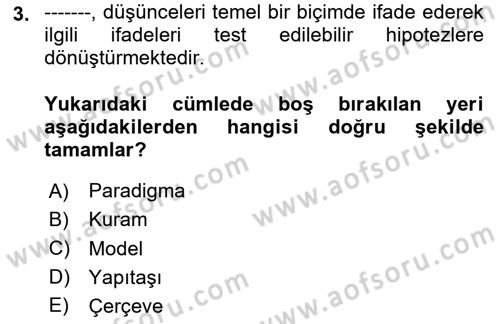 İkna Edici İletişim Dersi 2023 - 2024 Yılı Yaz Okulu Sınav Soruları 3. Soru
