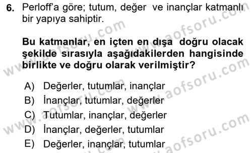 İkna Edici İletişim Dersi 2023 - 2024 Yılı Yaz Okulu Sınav Soruları 6. Soru