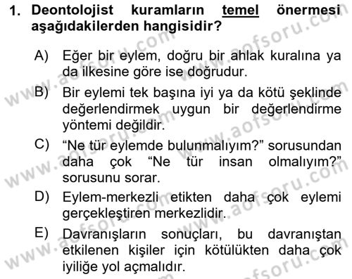 İkna Edici İletişim Dersi Ara Sınavı Deneme Sınav Soruları 1. Soru