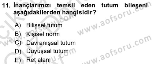 İkna Edici İletişim Dersi 2024 - 2025 Yılı (Vize) Ara Sınavı 11. Soru