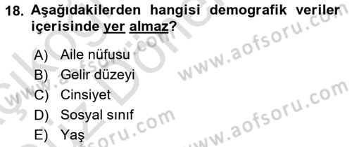 İkna Edici İletişim Dersi 2024 - 2025 Yılı (Vize) Ara Sınavı 18. Soru