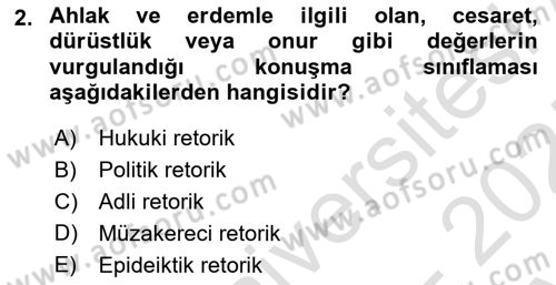 İkna Edici İletişim Dersi 2024 - 2025 Yılı (Vize) Ara Sınavı 2. Soru