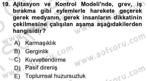 İkna Edici İletişim Dersi 2024 - 2025 Yılı (Final) Dönem Sonu Sınav Soruları 19. Soru