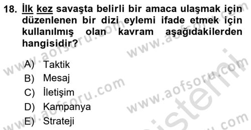 İkna Edici İletişim Dersi 2024 - 2025 Yılı Yaz Okulu Sınav Soruları 18. Soru