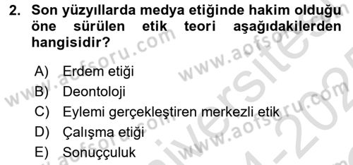 İkna Edici İletişim Dersi 2024 - 2025 Yılı Yaz Okulu Sınav Soruları 2. Soru