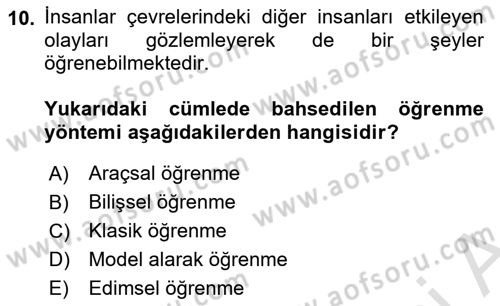 İkna Edici İletişim Dersi 2025 - 2026 Yılı (Vize) Ara Sınav Soruları 10. Soru