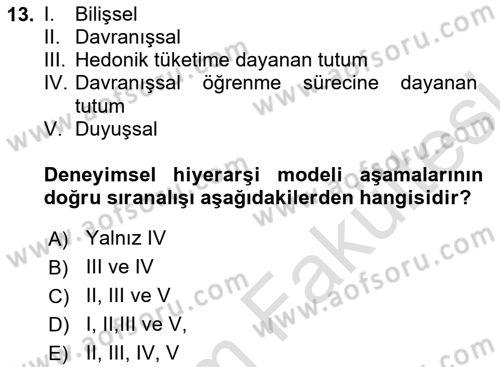 İkna Edici İletişim Dersi 2025 - 2026 Yılı (Vize) Ara Sınav Soruları 13. Soru