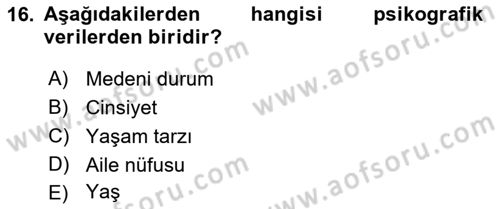İkna Edici İletişim Dersi 2025 - 2026 Yılı (Vize) Ara Sınav Soruları 16. Soru