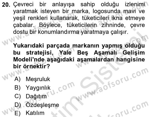 İkna Edici İletişim Dersi 2025 - 2026 Yılı Yaz Okulu Sınav Soruları 20. Soru