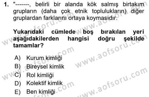 Kurumsal Kimlik Ve İmaj Yönetimi Dersi 2023 - 2024 Yılı Yaz Okulu Sınav Soruları 1. Soru