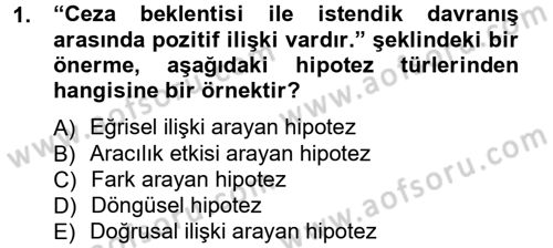 İletişim Araştırmaları Dersi 2012 - 2013 Yılı (Vize) Ara Sınav Soruları 1. Soru